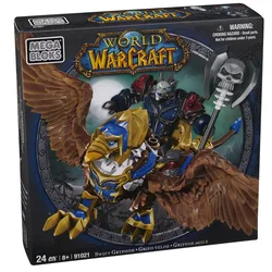 Original Mega Bloks World of Warcraft Swift Gryphon and Graven Alliance Wargen Death Knight Collectible Figurines Kids Gifts