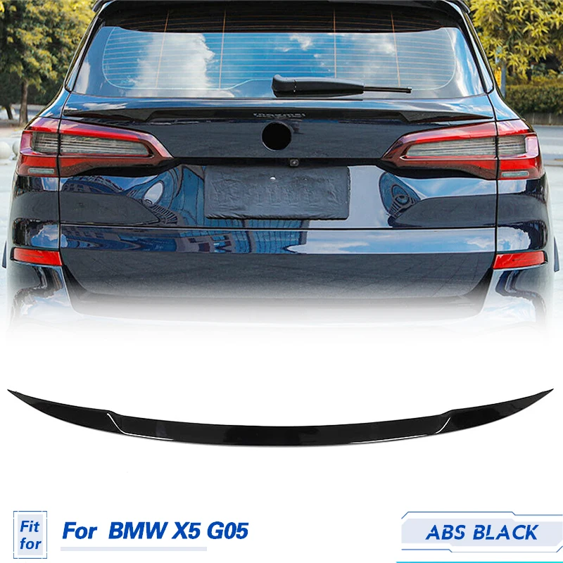 Car Rear Trunk Spoiler Wings ABS Black for BMW X5 G05 Sport Utility 4-Door 2019-2022 Racing Rear Spoiler Boot Lid Wing Lip