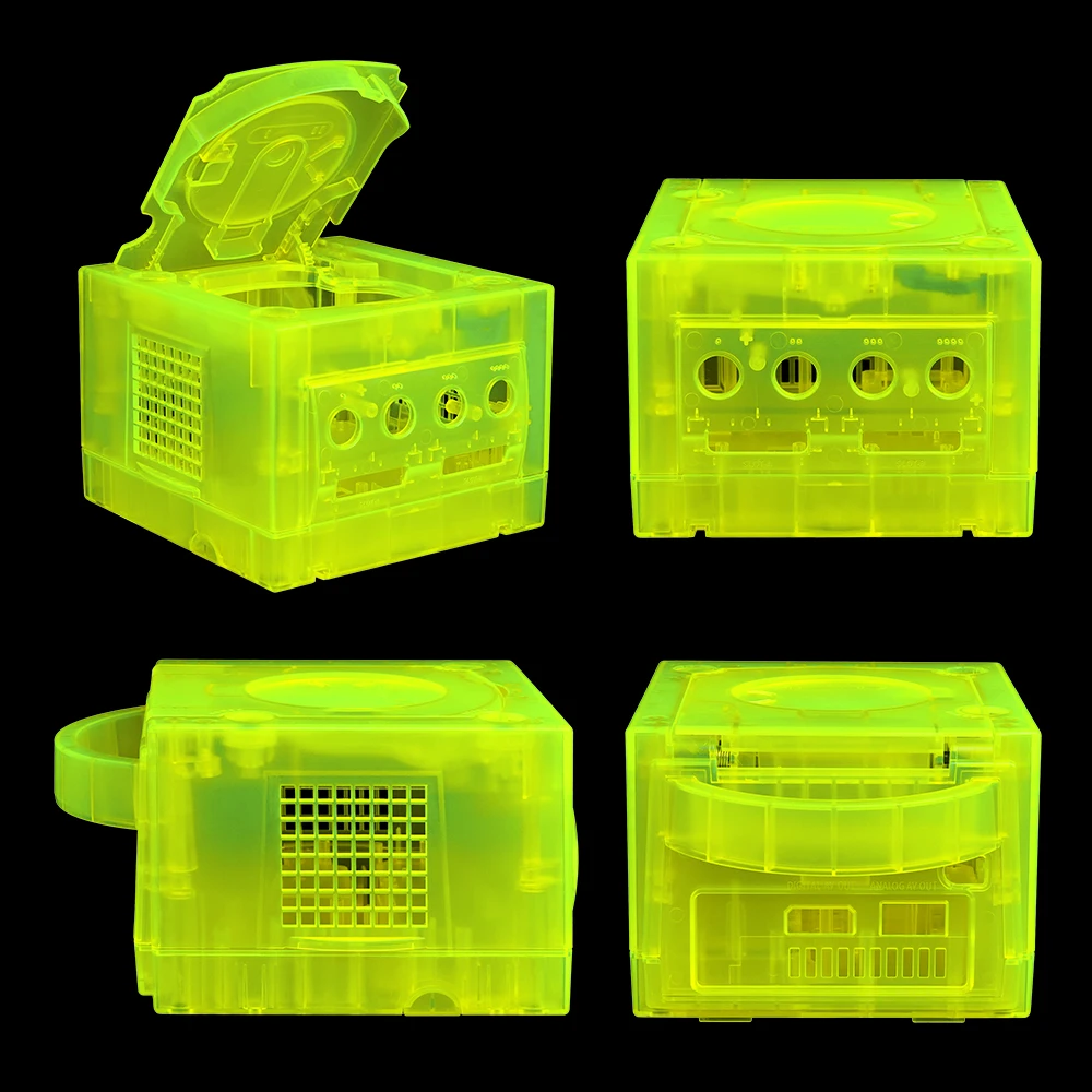 Bitfunx Gamecube NGC Wymienna obudowa Przezroczysta obudowa do Gamecube NGC GC Fioletowy Półprzezroczysty czarny