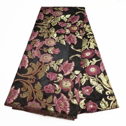 African Jacquard Fabric Brocade Gilding Lace Cloth Nigerian Floral Damask Organza Mesh Material French Net Brocard Tissu