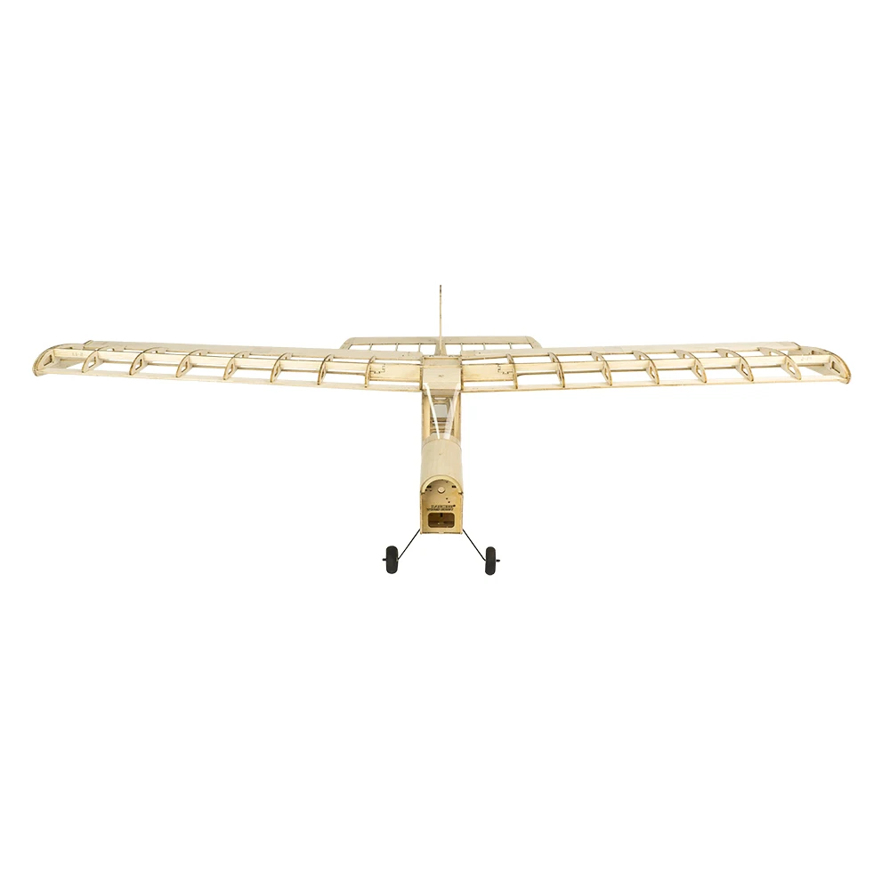 Balsawood-avión teledirigido T09 Aeromax de 750mm, modelo de avión de control remoto con corte láser, Kit de construcción de Balsa, modelo de madera