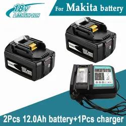 Yeni 100% Orijinal 12.0 Ah 18 V Makita Şarj Edilebilir Elektrikli Alet Pil, LXT BL1860B BL1860 BL1850 BL1830 BL1830B BL1850B