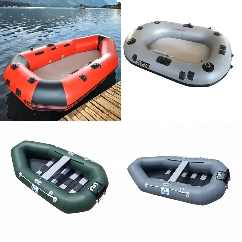 Portable PVC Inflatable Dinghy Fishing Pontoon Boats 3 Layer Racing Boats for Water Sports and Leisure for 5 People