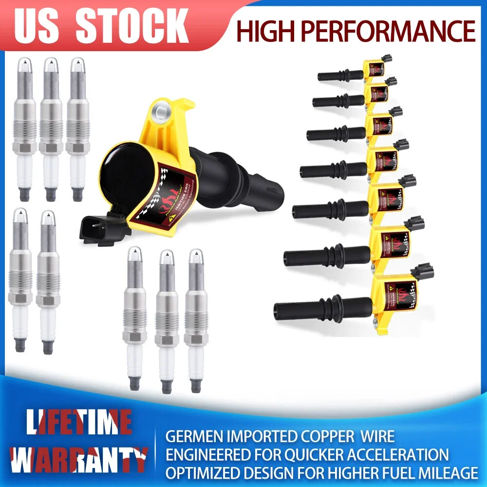 

Set of 8 Ignition Coil W/Spark Plug Fits 2004-2008 Ford F-150 5.4L V8 DG511 E508
