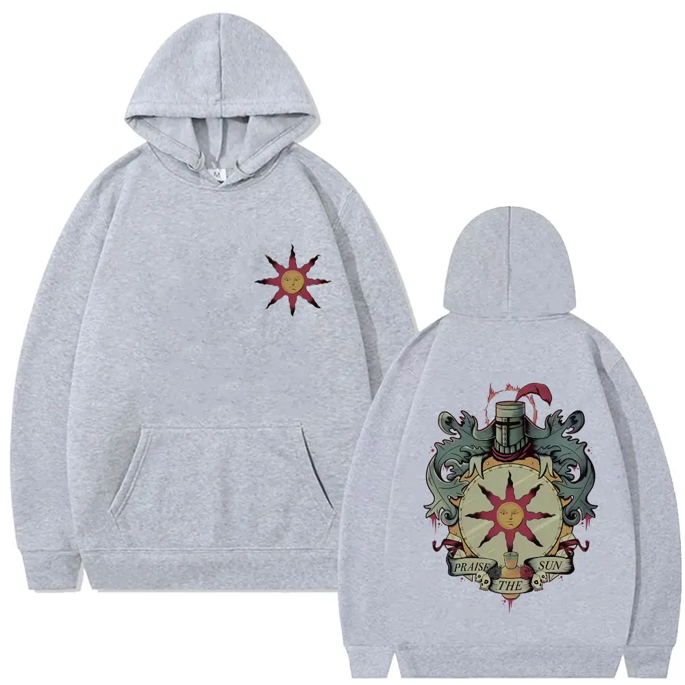 Spiel Dark Souls Kirche der Sonne Grafik Hoodie Männer Frauen Mode Gothic Rock Streetwear männer Casual Vintage Übergroße Hoodies – Detail 6