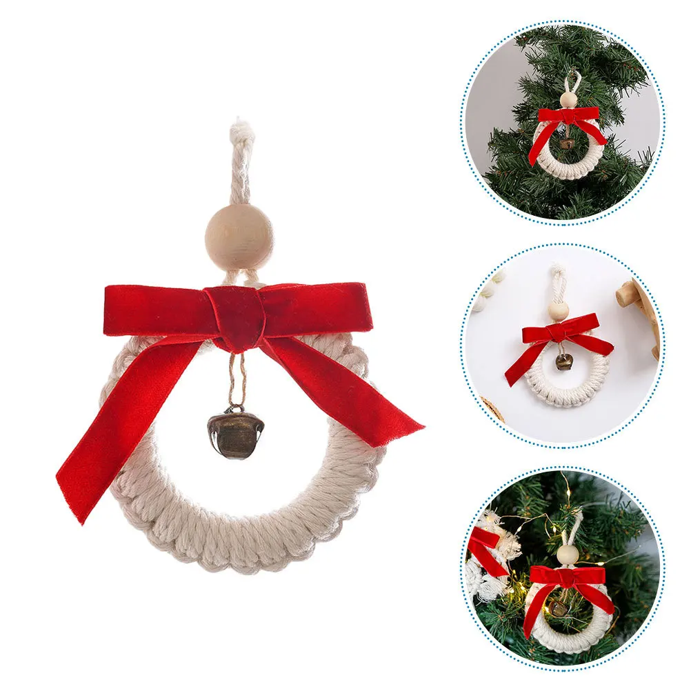 

Handmade Bell Pendant Unique Decorative For Living Room Bedroom Art Cotton Thread Craft Home Hanging Diy Rustic Style Woven Wall