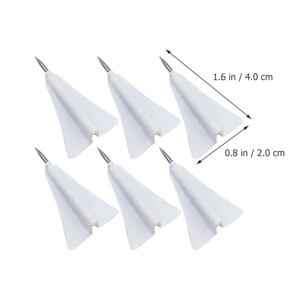 6Pcs Map Pushpins Paper Airplane Thumbtacks Delicate Compact Replaceable Daily Use Home Bulletin Board Accessories