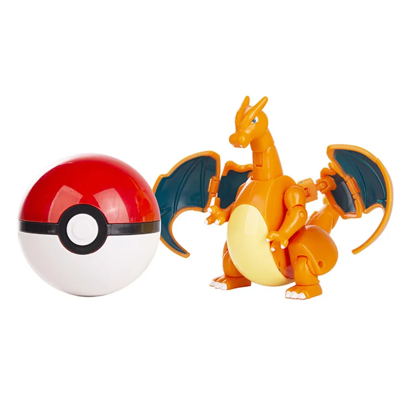 18 Styles Pokemon Anime Deformation Figures Pikachu Eevee Mewtwo Greninja  Pokeball Figure Pet Action Model Toys Childrens Gifts