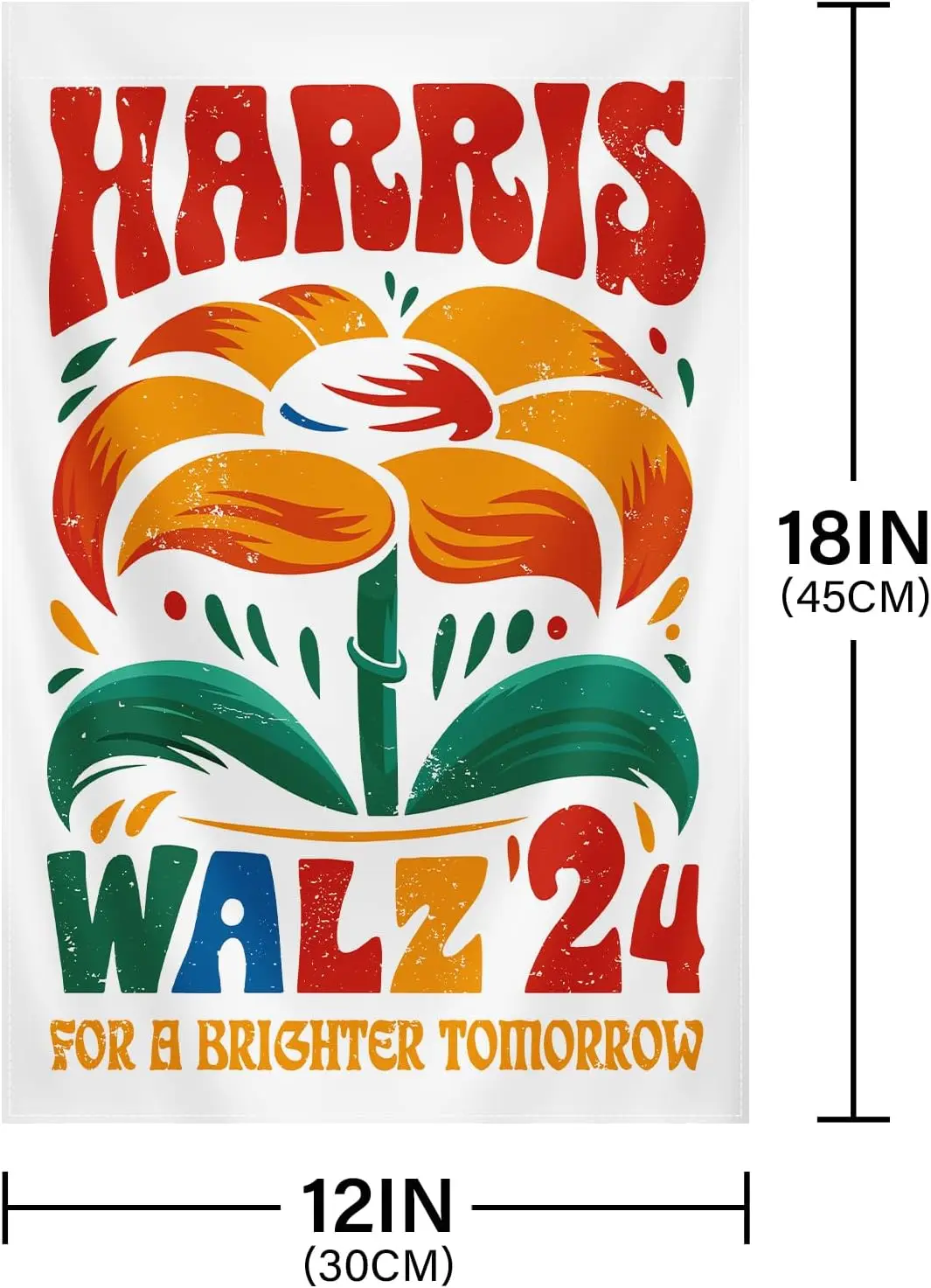 Kamala Harris Waltz 2024 Garden Flag Double sided 12x18 inches (30x45 cm) Kamala Harris Waltz 2024 Hope Love Peace Freedom D yyi