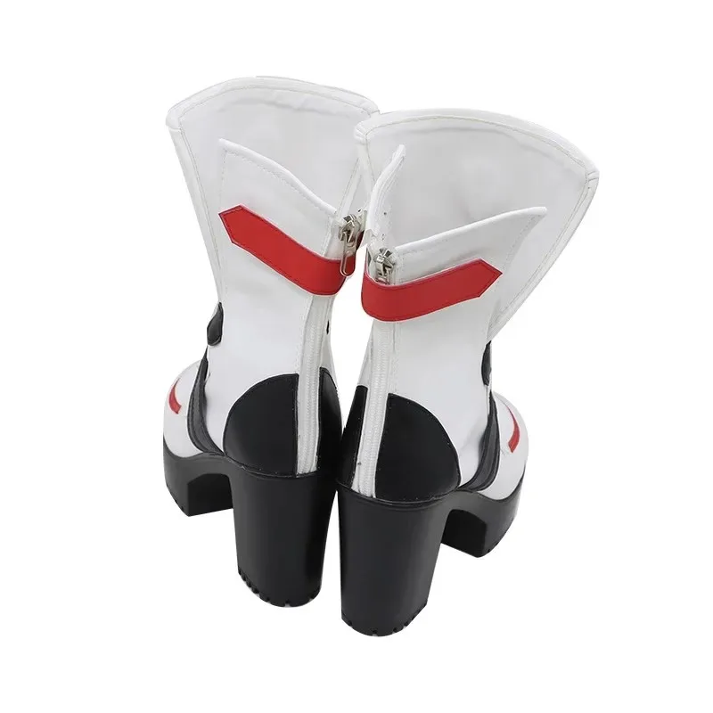 

2025 aaa Cosplay Shoes Game Zenless Zone Zero Caesar King High Heel Anime Halloween White PU Leather Cos Role Play B