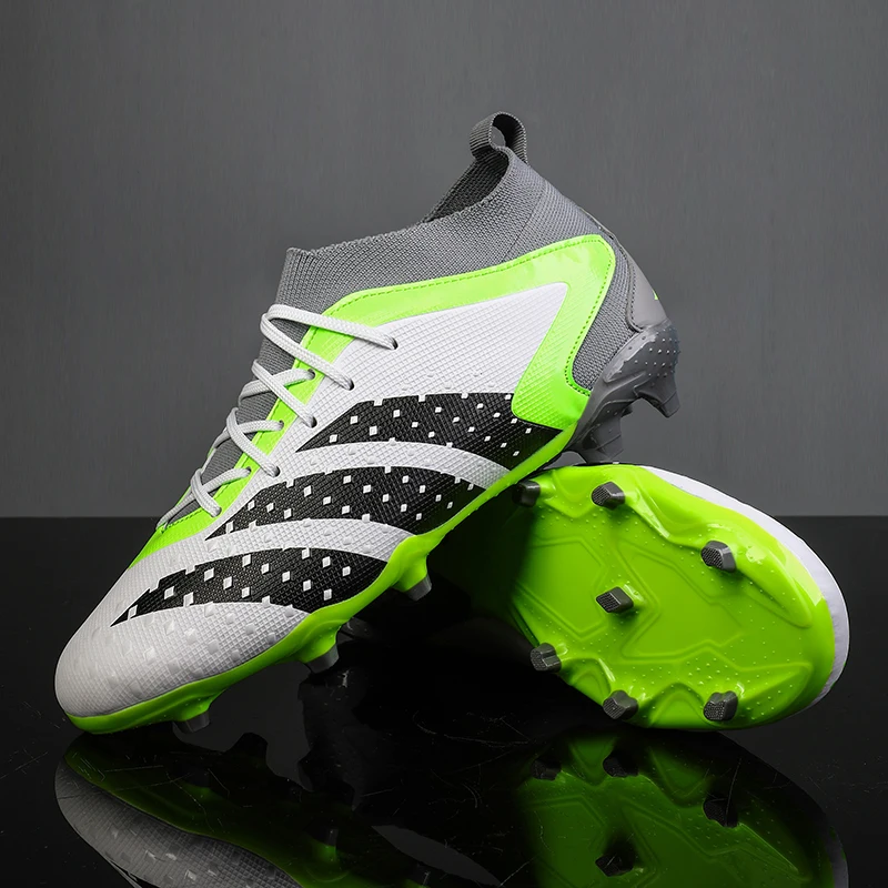 

Men Soccer Shoes Outdoor Long Spikes Football Boots Cleats Grass Breathable Indoor Training Non-Slip Trend Professional