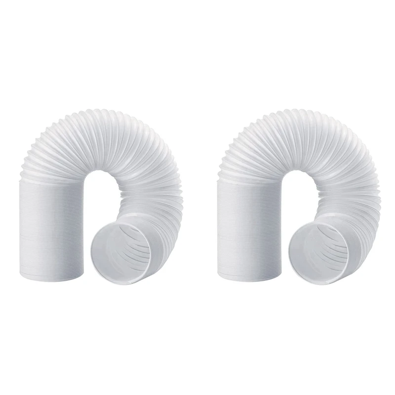 2X Exhaust Hose 130 Mm,Exhaust Hose For Air Conditioning,PVC Hose,Air Conditioning Pipe,Ventilation Hose,Retractable 2 M