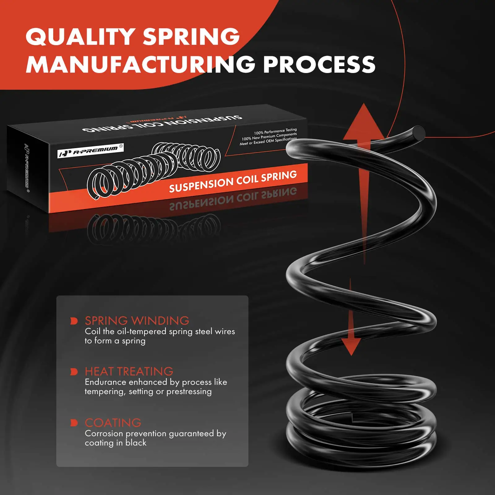 A-Premium 2Pcs Rear Side Coil Springs for Cadillac SRX 2010-2016