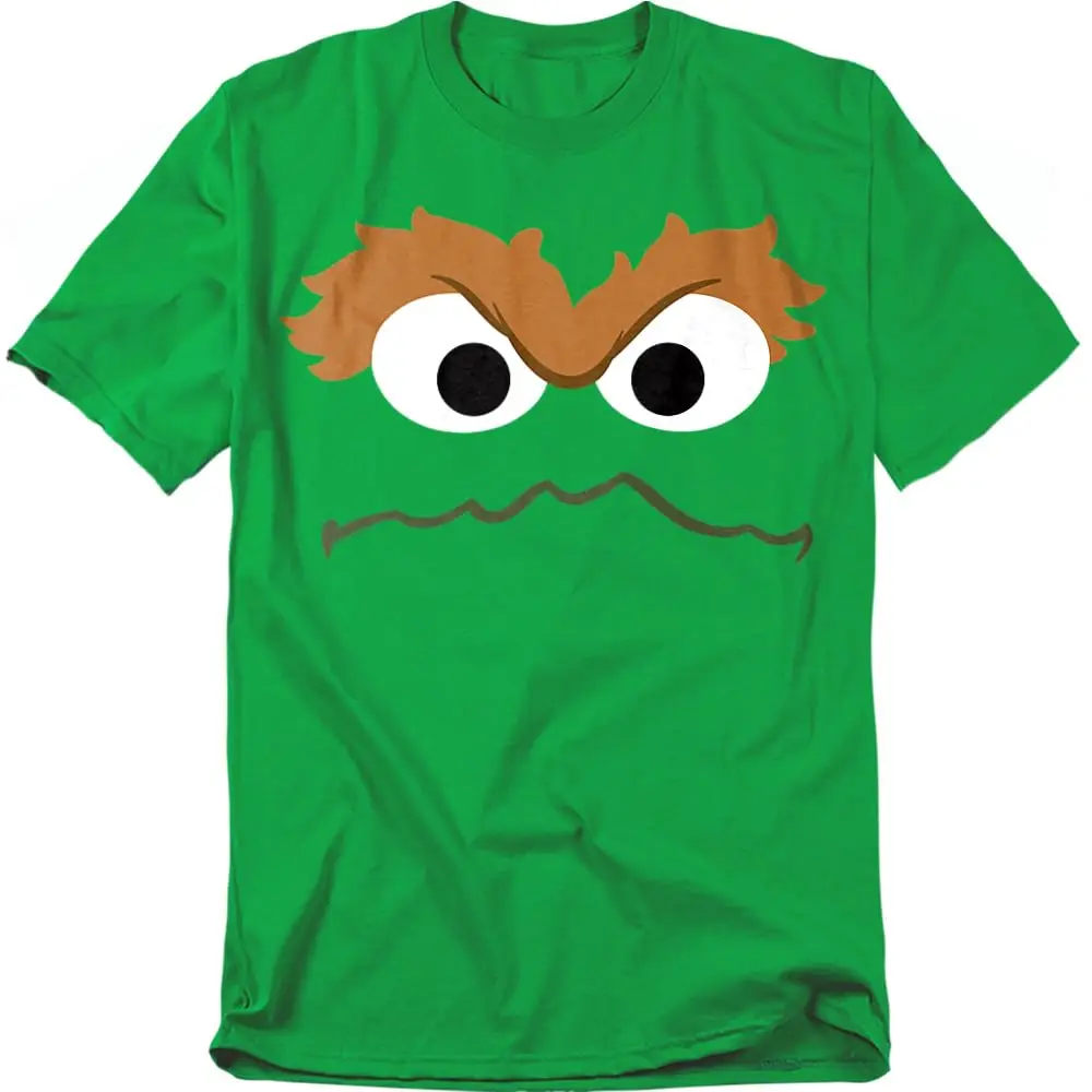Summer Women's Sesame Street Oscar The Grouch T-shirt  Streetwear Oversized Loose Casual Short Sleeve Suitable for All Seasons