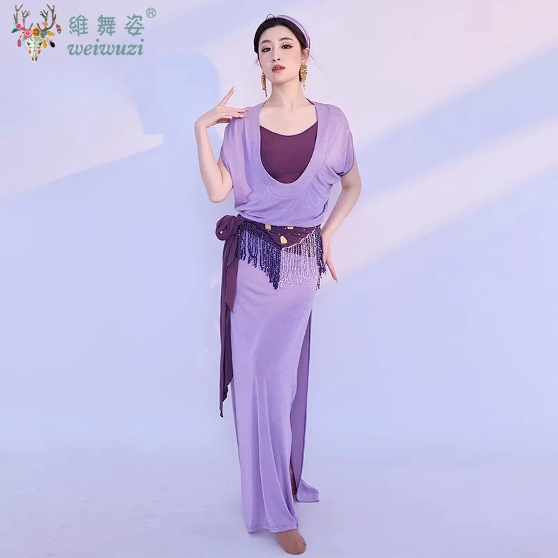 5 قطعة مجموعة النساء الرقص الشرقي الترتر زي بلدي فستان Saidi فستان الفتيات الرقص الشرقي الرقص الشعبي الزي رداء سترة تنورة عقال #5