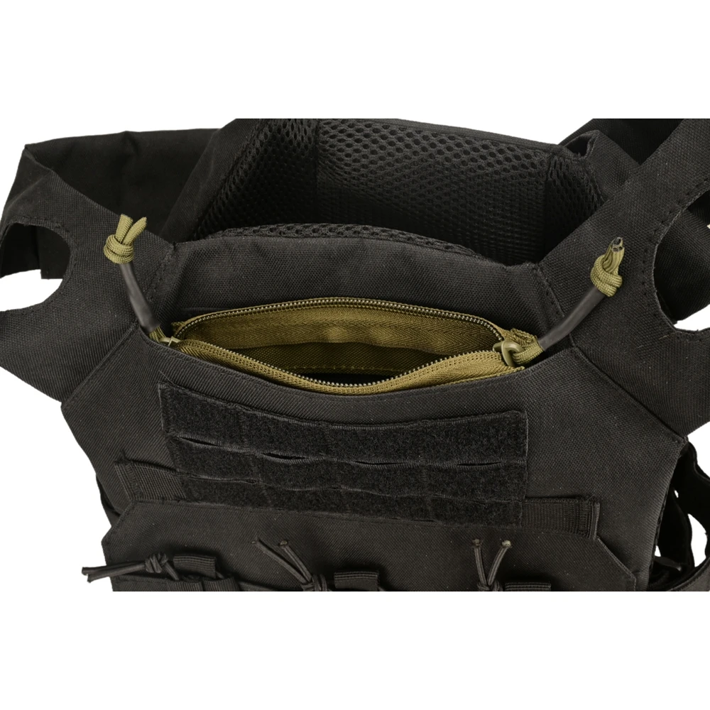 Tactical Admin Pocket Zipper Insert, Two-Way Drop-in Zipper Insert for for Vest Plate Bag Admin Pocket Chest Rig