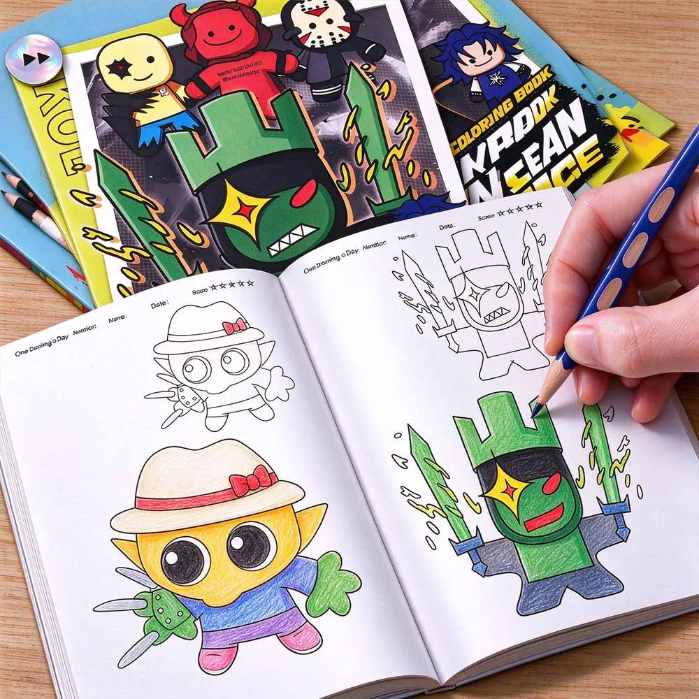 Coloring&Drawing Book,How to Draw,Learn Color,Ref Img,Early Drawing,Simple Coloring,Hand Skills,Art Class,Bday Xmas Easter Gift