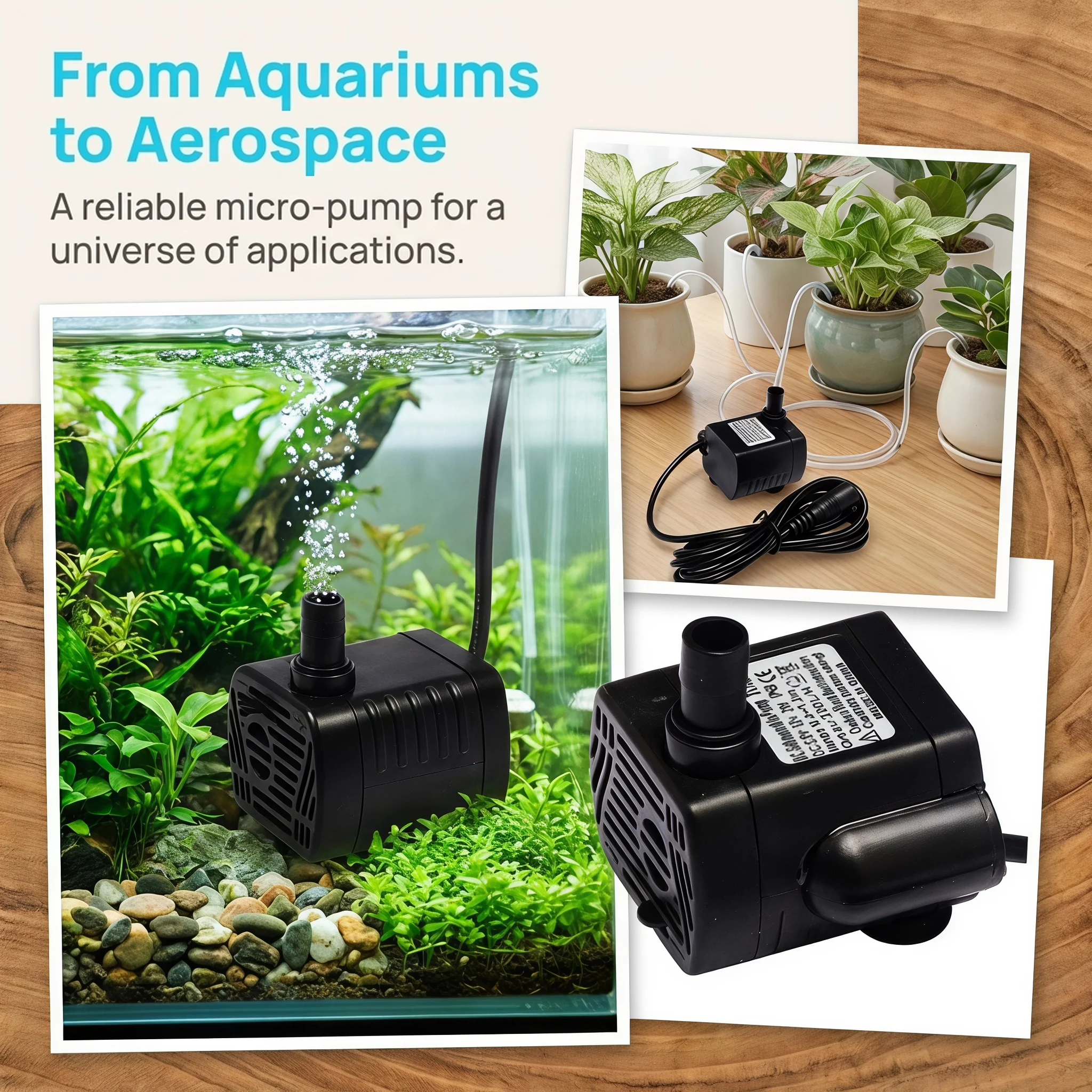 1PCS Original DC 3W 12V DC-1020 Solar Mini Submersible Pump For Submersible Aquarium Fish Tank Fountain Pond Pump view 6