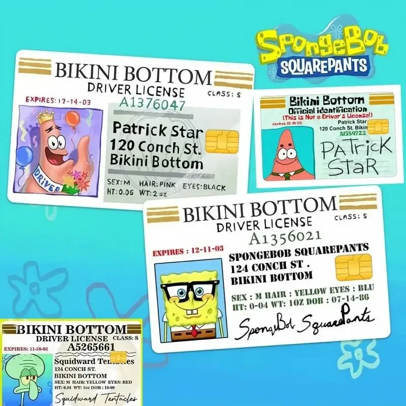 Cute Kawaii Sponges bobs Credit Card Stickers Public Transportation Cards Bank Card Decorations Scratch Children Toys Cover Gift image 3