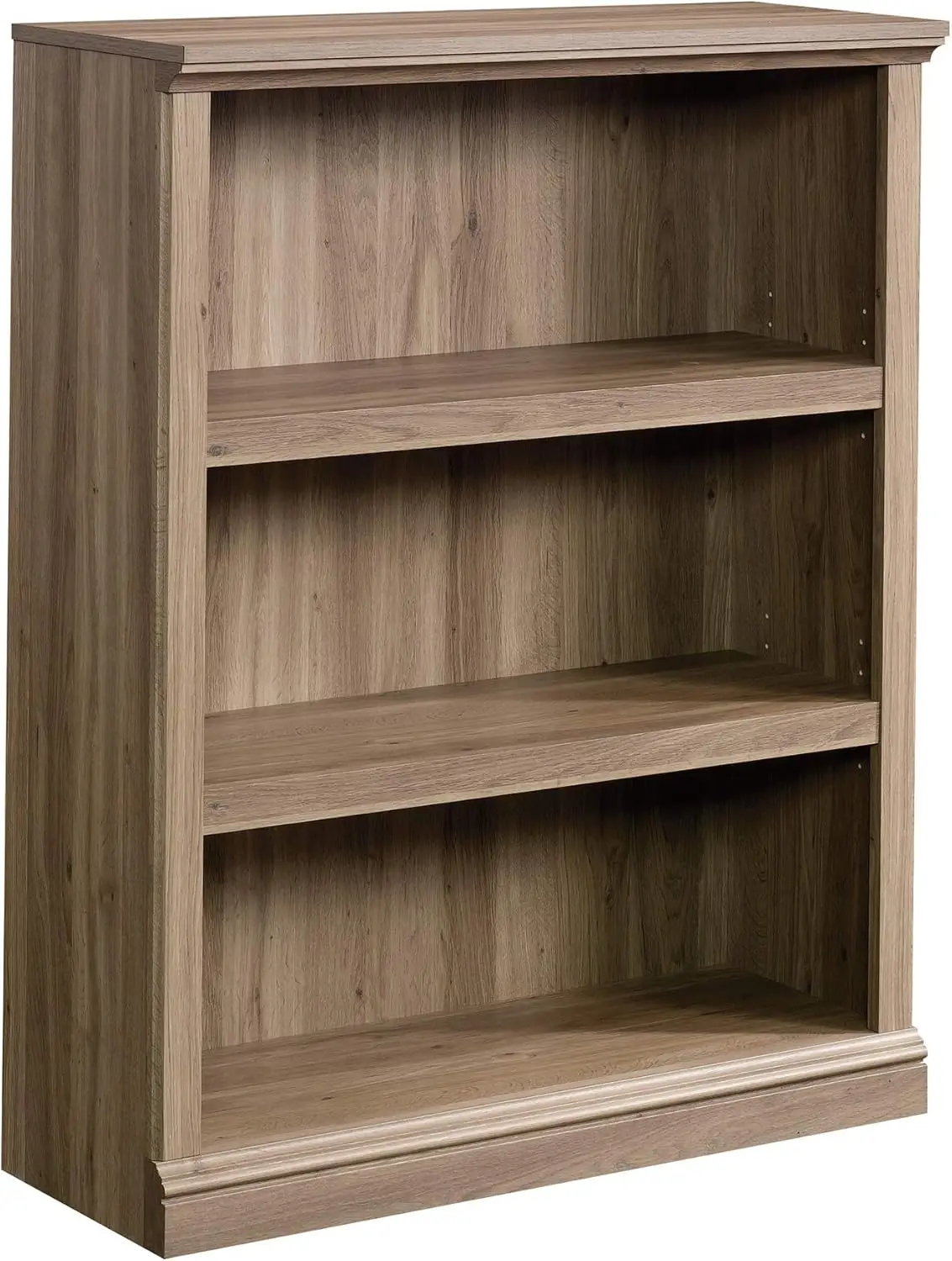 Miscellaneous Storage 3-Shelf Bookcase/ Book shelf, Salt Oak finish