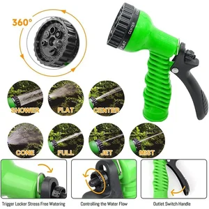 High -pressure car wash water pistol, telescopic hose set of domestic plastic, garden and car shower hose 10 Main Sales Hose Garden - №2