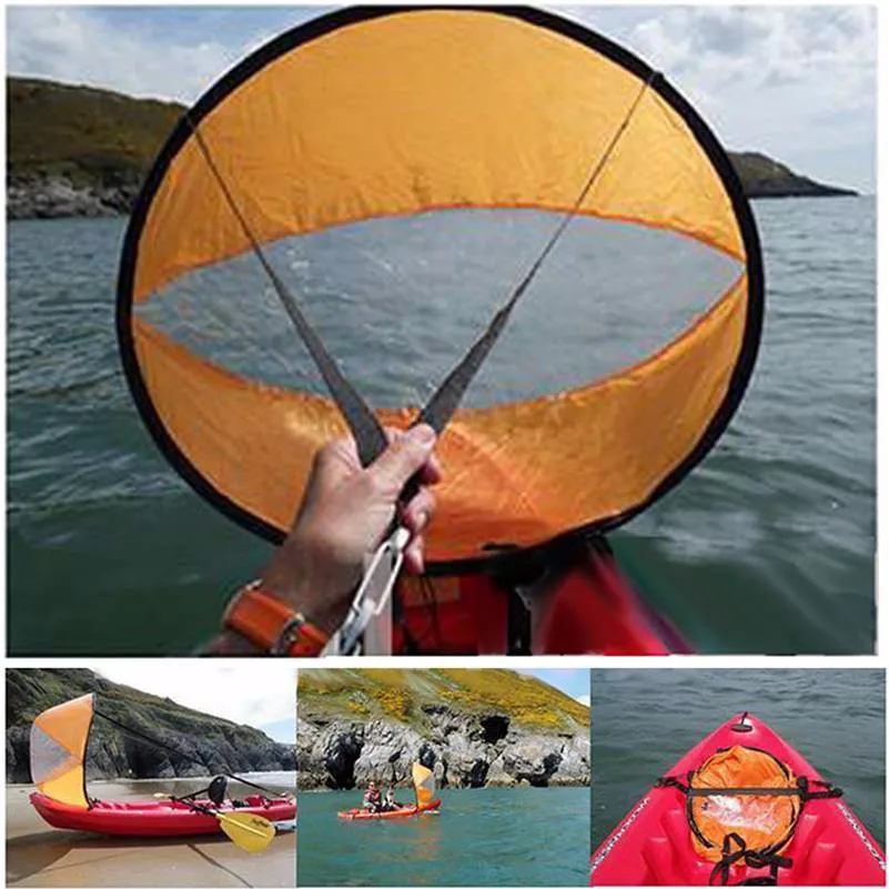 

new Kayak Downwind Wind Sail Paddle Inflatable Canoe Boats Drifting Wind Sail With Clear Window Kayak Boat Accessories