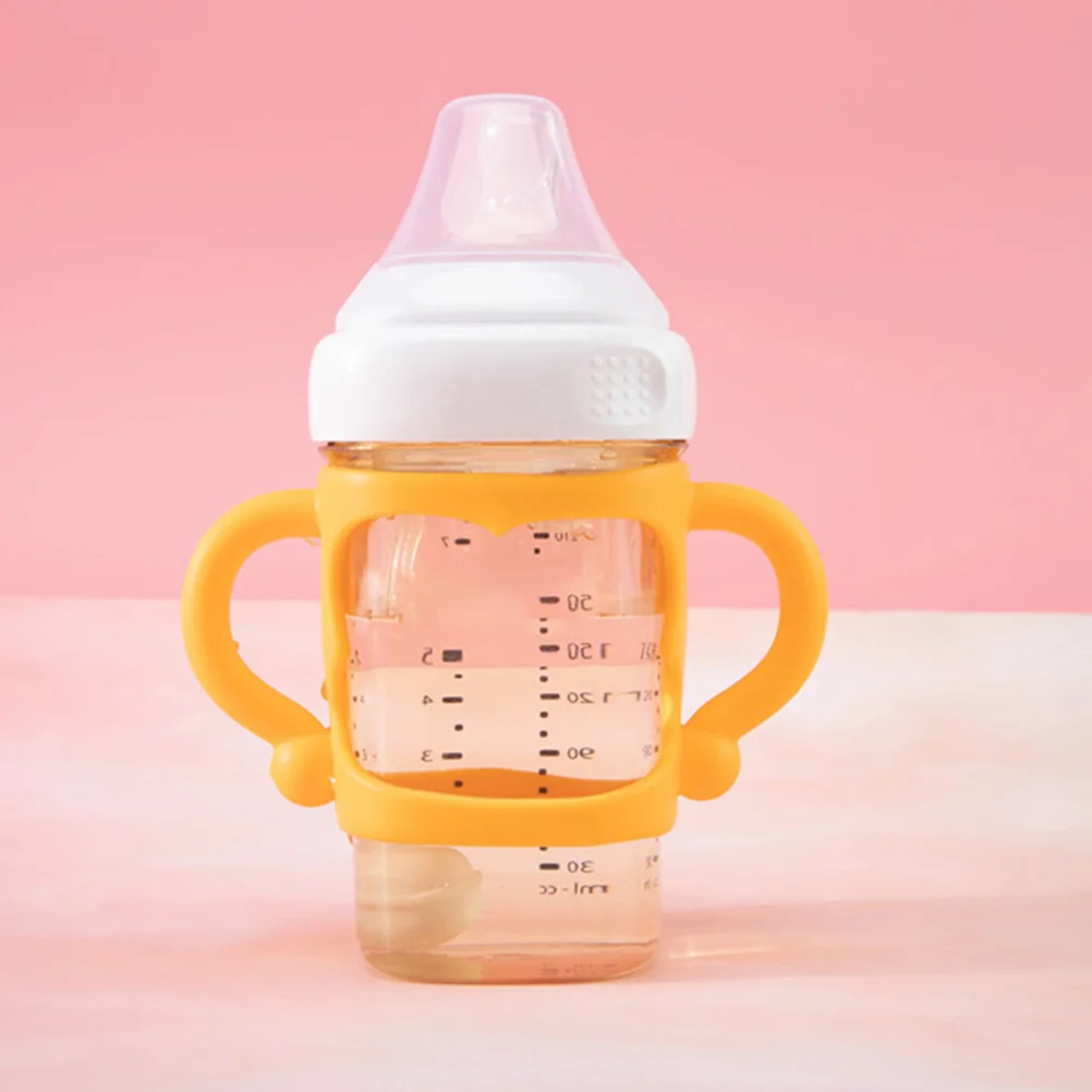 4 Pcs Bottle Protection Bottles Silicone Handles Infant Baby Cover Silica Feeding
