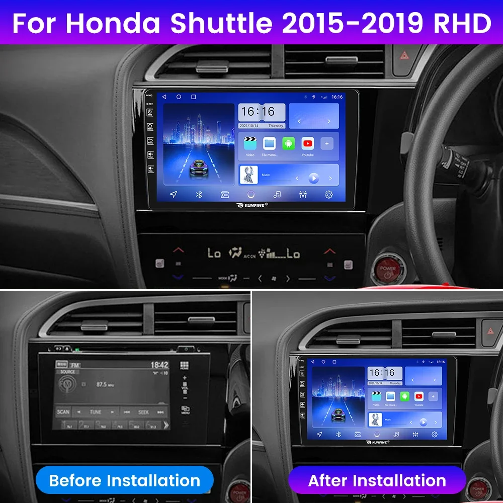 Android Car Radio For Honda Shuttle 2015-2019 Car Stereo 2Din Octa Core GPS Navigation Player IPS Screen Carplay Android Auto