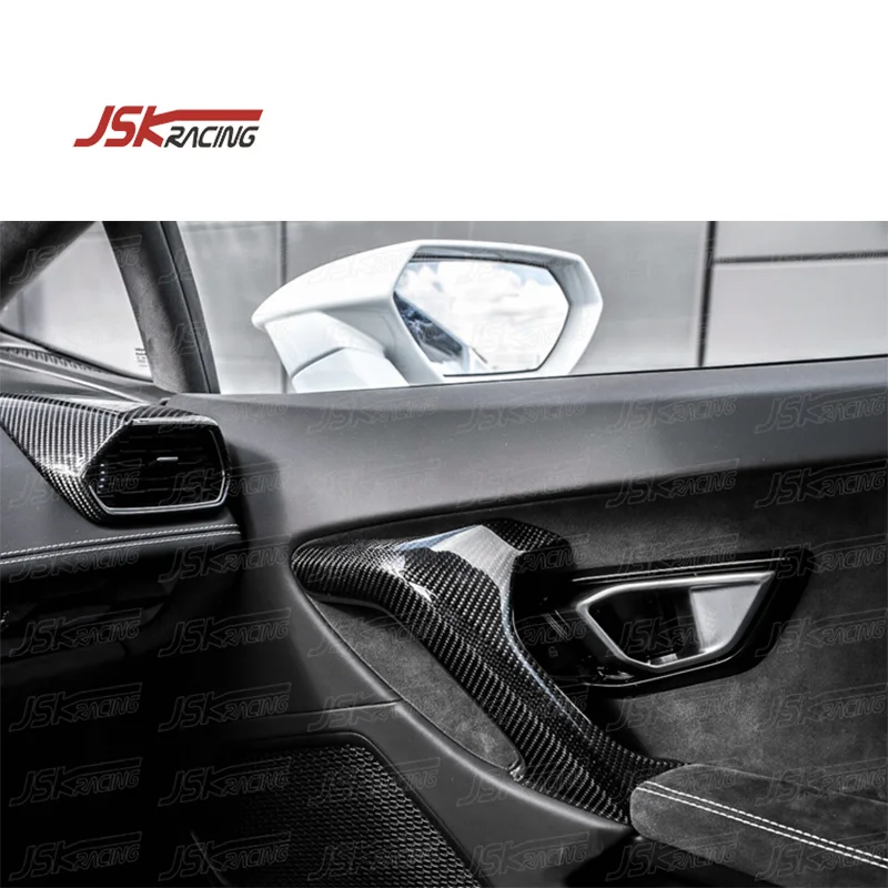High Quality Carbon Fiber Inner Door Handle Cover for 2014-2017 Lambo Huracan Lp610-4 Lp580-2 Upgrade Interior Trim