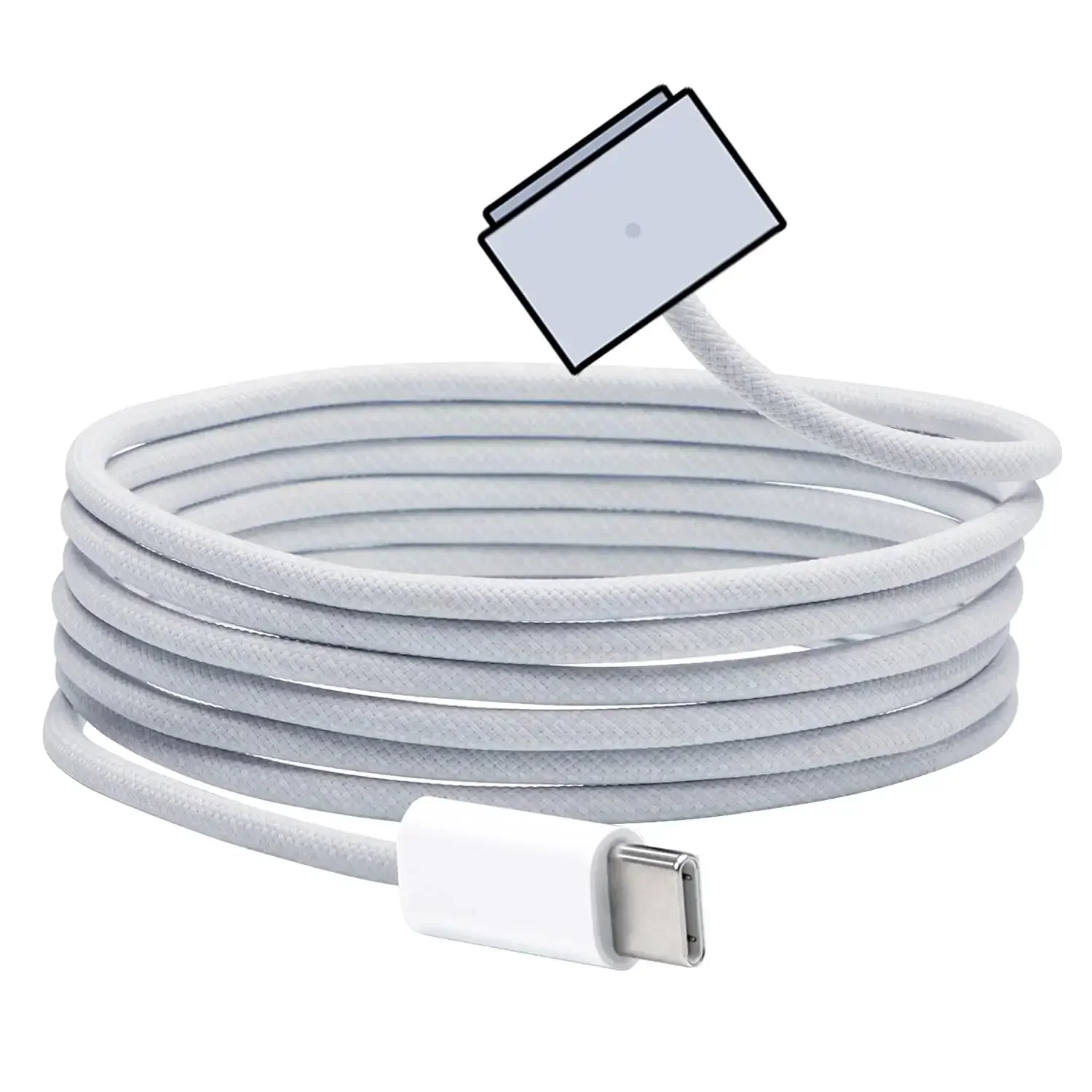 Cabo de Carregamento Magnético USB-C de 140W, Cabo de Carregamento Rápido PD Compatível com Laptops das Séries M1, M2, M3, M4, M5, Cabo de Substituição