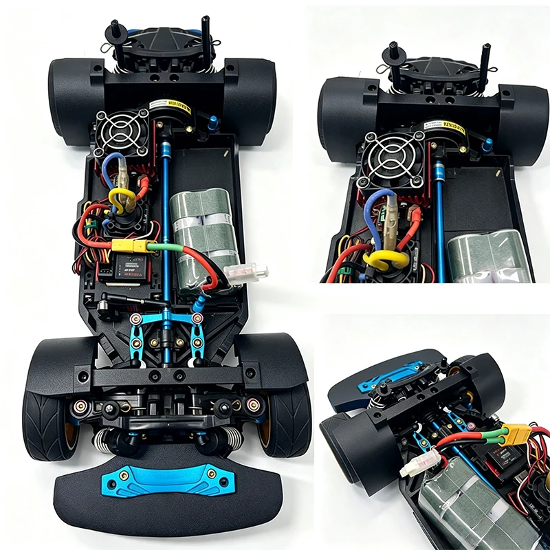 1 Set TT02 Schmutzfänger-Set zum Einsetzen, passend für Tamiya TT02 1/10 Rallye-Auto, ohne Bohren, direkte Montage, Spritzschutz, Schmutzschutz – Detail 2