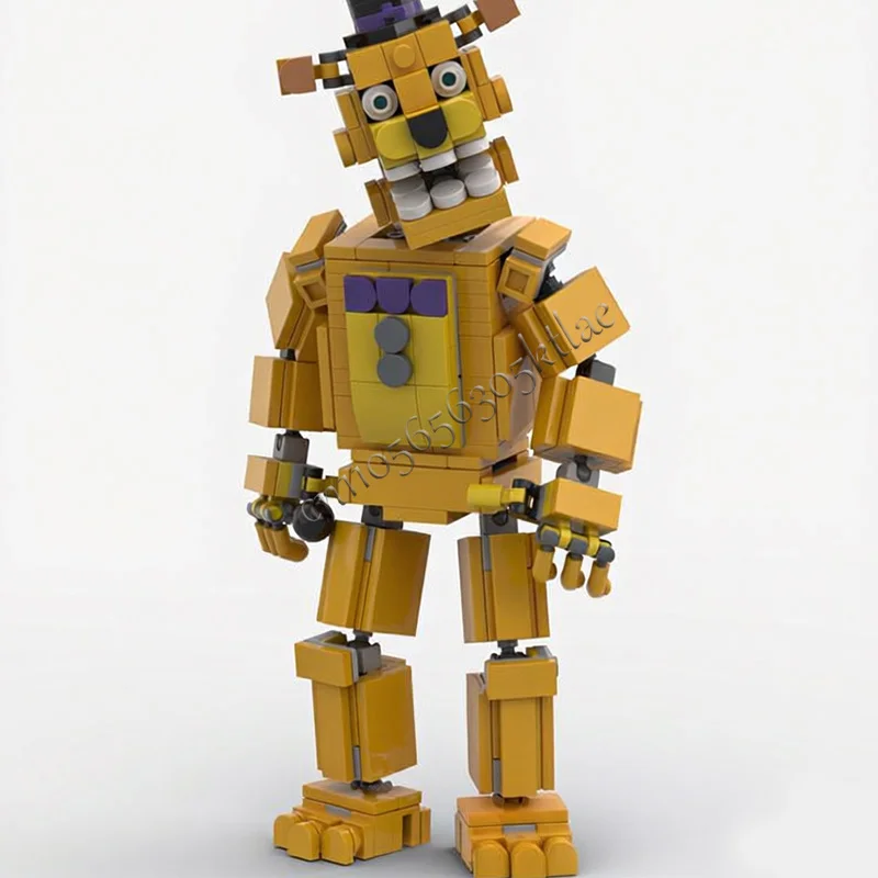520 PCS Série de Personagens de Jogos Populares Brilhante Teddy Bot MOC Personalizável Bloco de Montagem Modular Criativo DIY Brinquedo de Montar para Meninos Presente