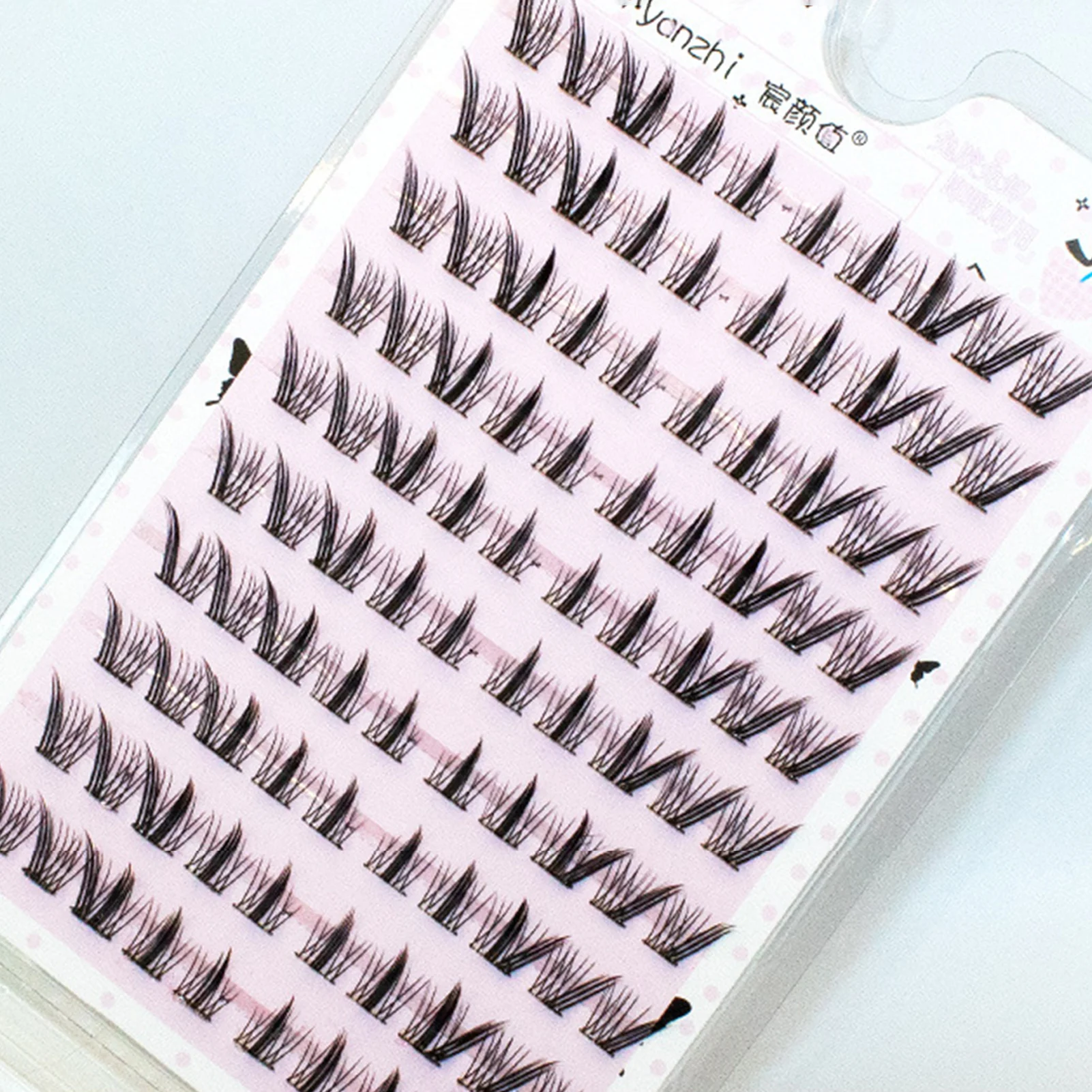 10 Rows Large Capacity Natural Thick Cartoon Segmented Single Cluster Glue-free Eyelashes Extension Curlling Manga False Eyelash