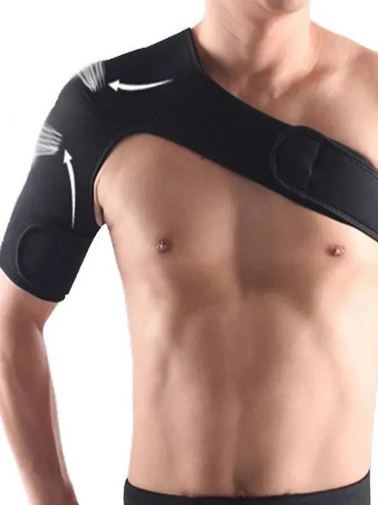 Ombro Brace com almofada de pressão, cinta ajustável para ombro esquerdo e direito Protect, adequado