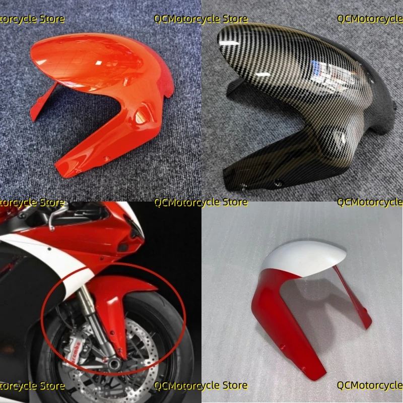 

Углеродное волокно с покрытием, обтекатель мотоцикла, переднее крыло, брызговик, панель капота, подходит для Ducati 848 1098 1198 2007-2012