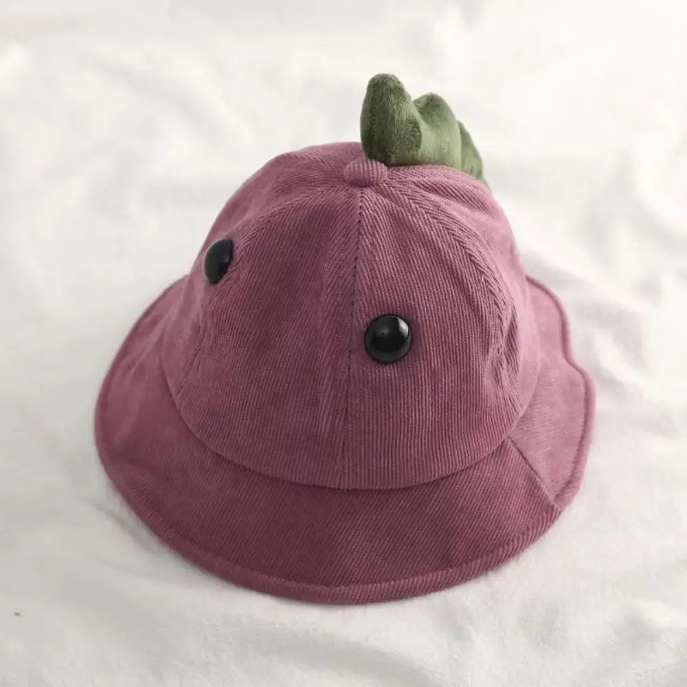 

3D Design Dino Baby Fisherman Hat Cute Style Warm Material Dinosaur Toddler Bucket Hat Unisex Design Cartoon Royal Bucket Hat