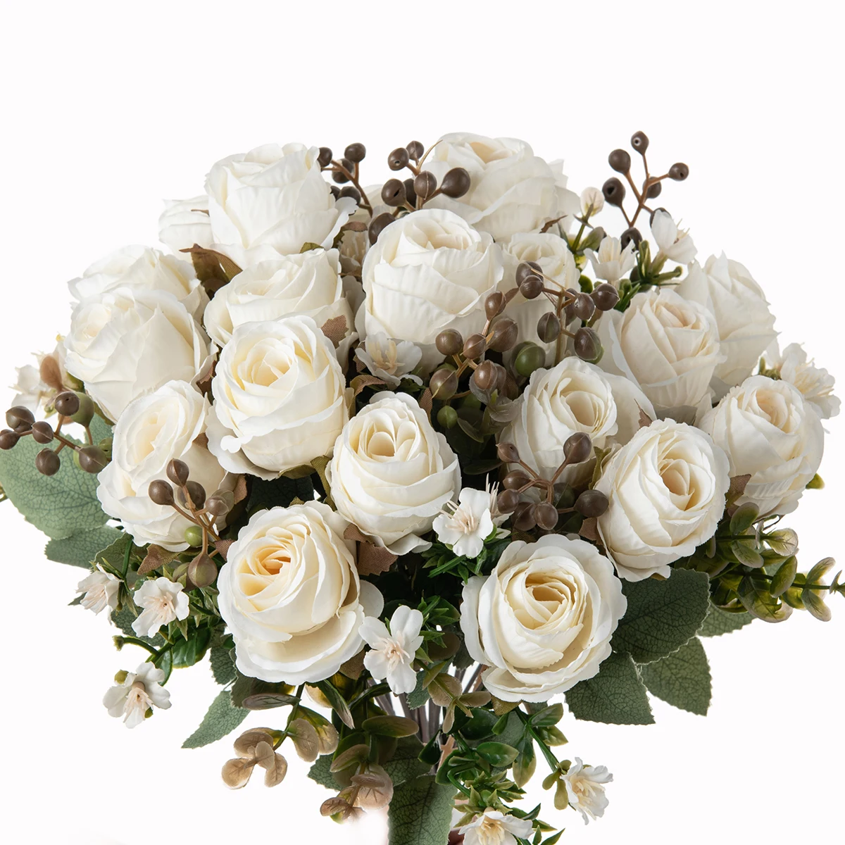 1PC Künstliche Blumen Seide Rosen Hochzeit Brautstrauß Valentinstag Hause Vase Outdoor Garten Bonsai Diy Geschenk Festival Dekor