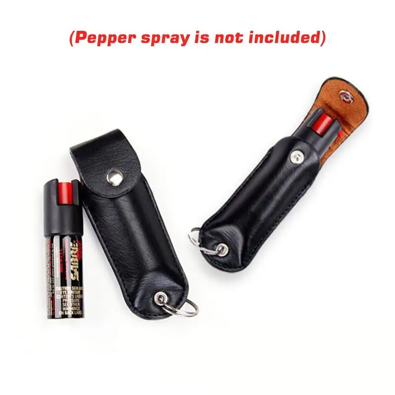 Protective Spray Leather Case Outdoor Portable Self-defense Spray Storage Case Unique Leather Case With Key Ring For Mini Spray