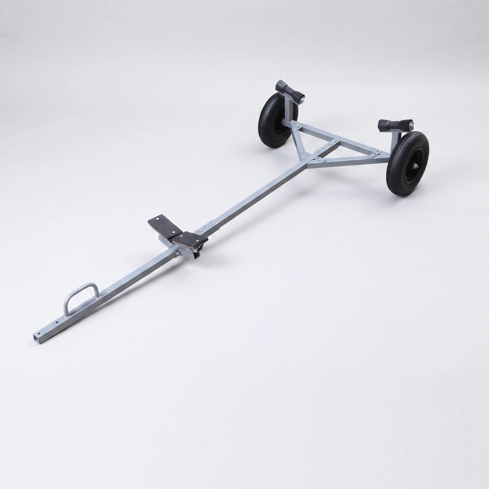 Portable Boat Trailer with Pneumatic Wheels Heavy Duty Hand Pull Launching Dolly for Small Boats