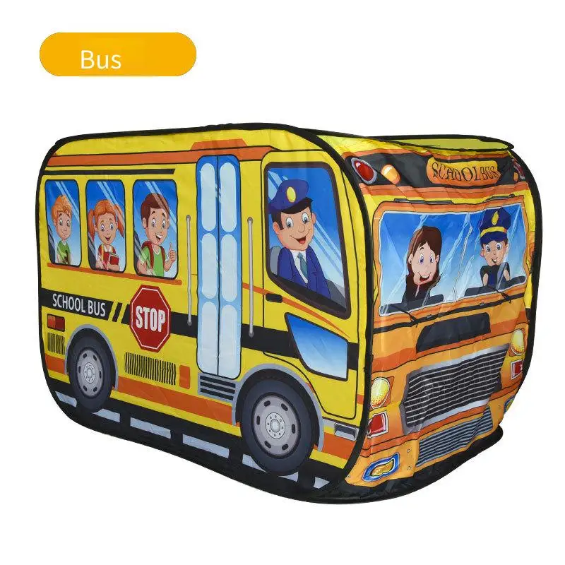 Kids Police Car Play Tent with Ball Pit Foldable Durable Polyester Steel Frame for Boys Girls Toy Gift Children Adventure Fun
