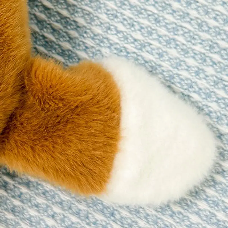 Weiches, flauschiges Plüsch-Fuchs-Federmäppchen mit tragbarem Aufhängering und großer Kapazität für Schüler, Schule, Büro und Schreibwaren-Aufbewahrung. – Detail 20