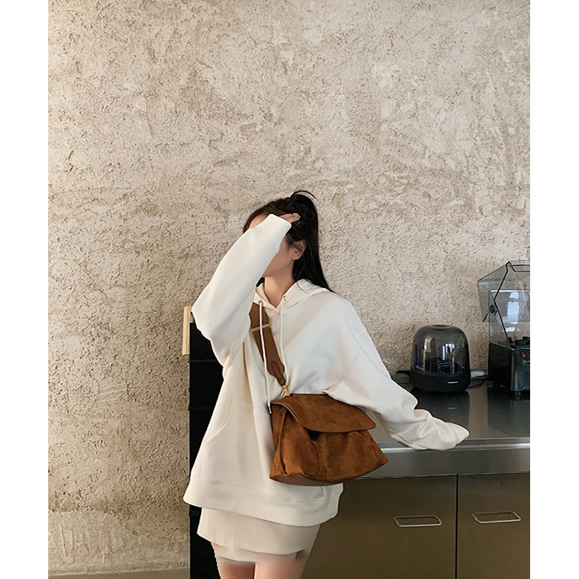 Large Capacity Messenger Shoulder Bag For Women Vintage Matte suede Tote Bag Females Shopping Crossbody Bag Hobo Handbag