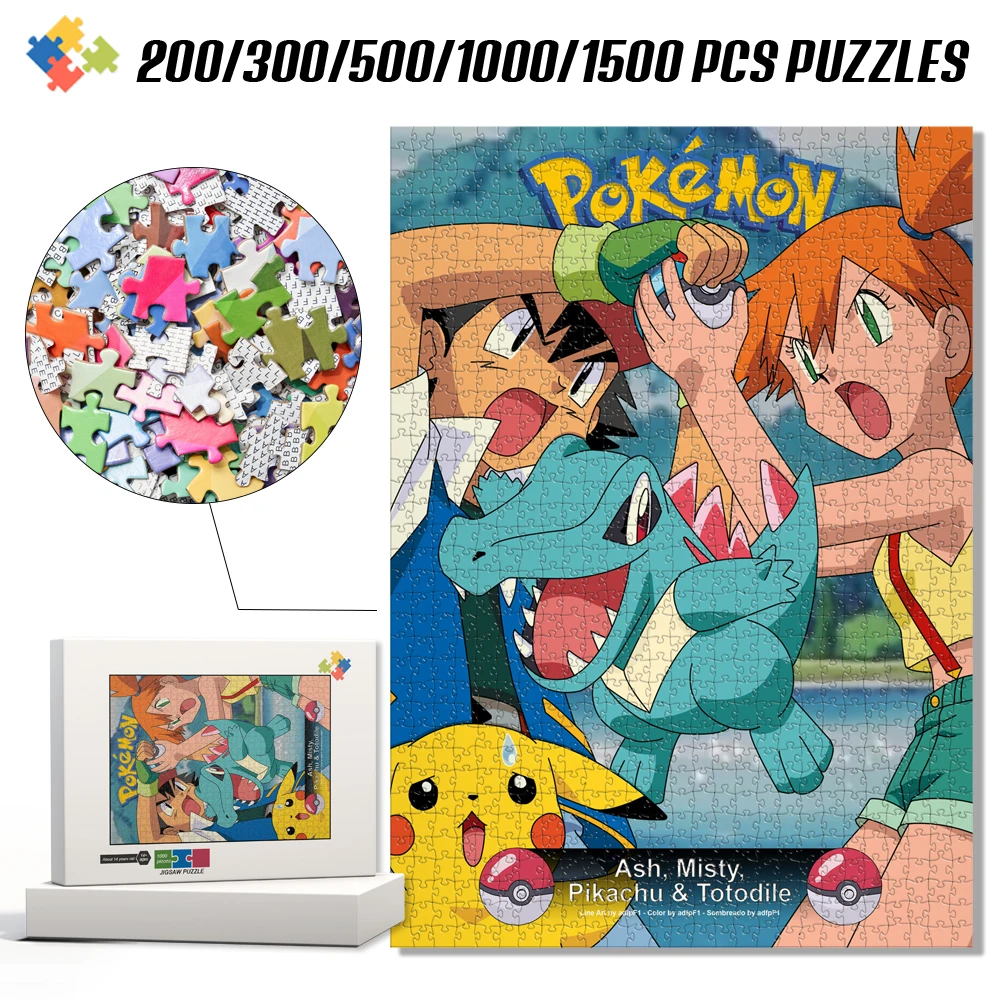 Pokemon Cartoon Puzzle Game for Children and Adults Available In Multiple Sizes Educational Puzzle Toy The Best Gift for Family