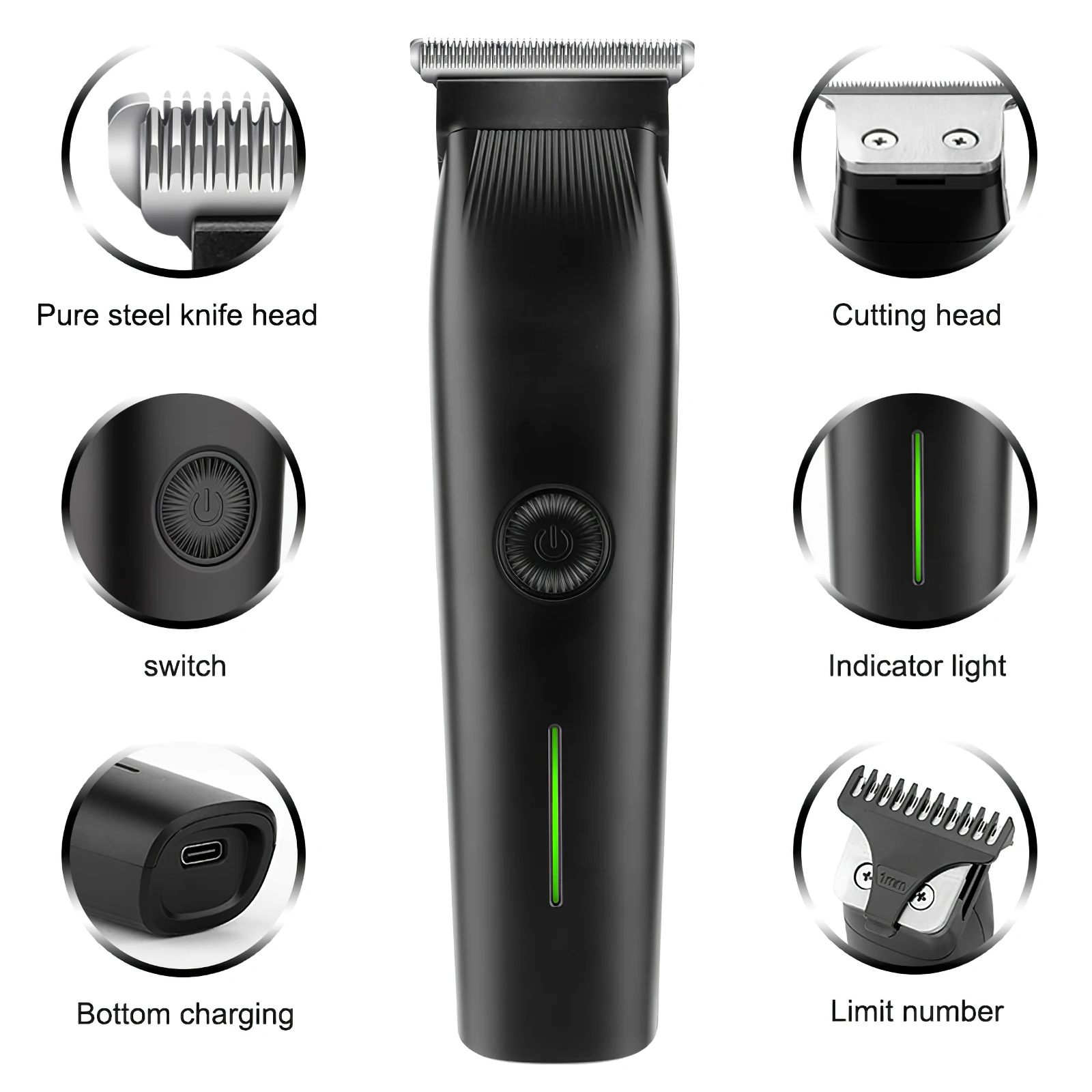 

Precision Beard & Stubble Trimmer Set – 6 Pieces, 3 Lengths, Long-Lasting Battery – The Perfect Valentine’s Gift for Him