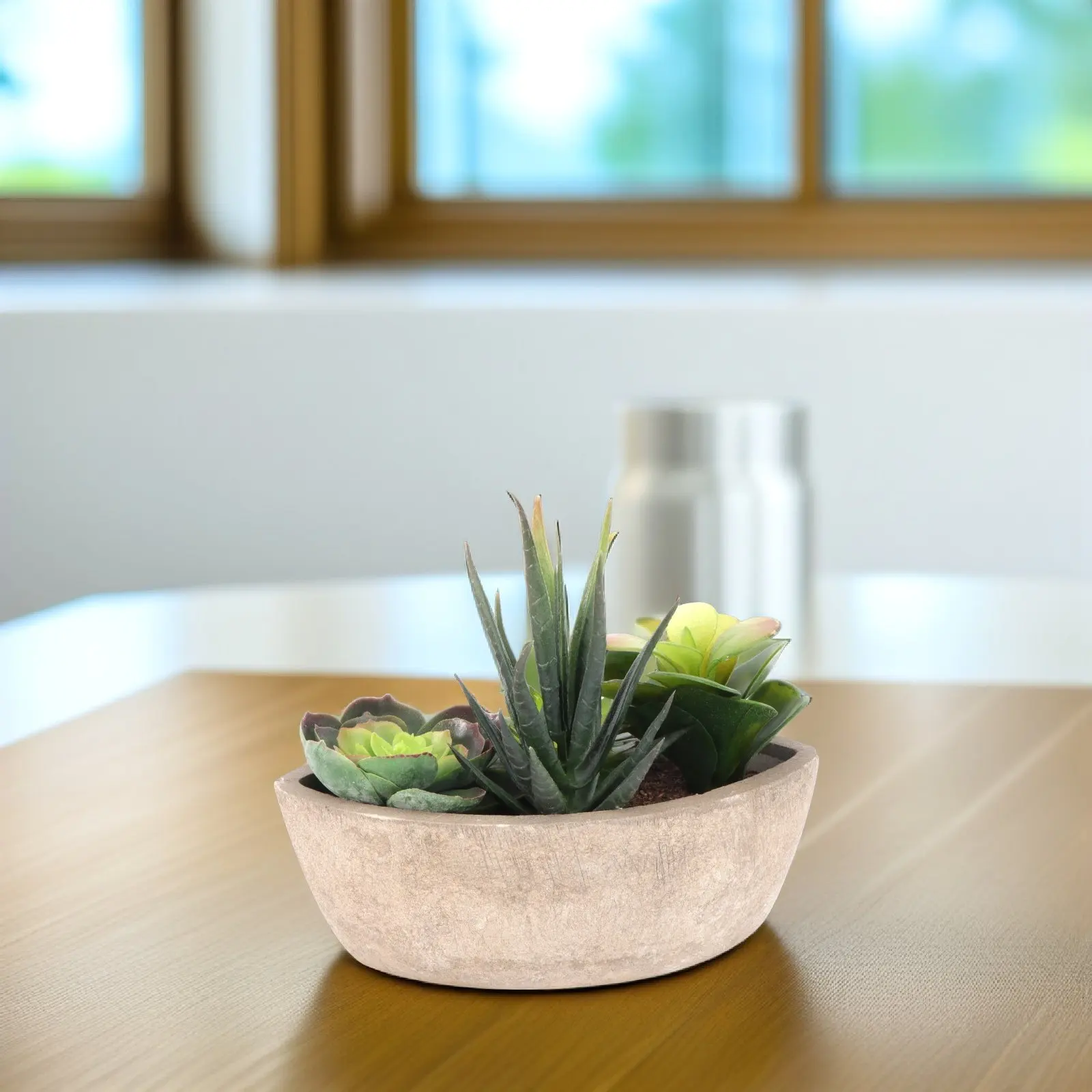 

Имитация суккулента в горшке, 1 шт., простой в уходе, для декора гостиной, балкона, офиса