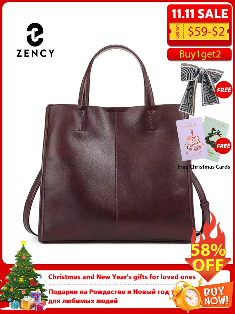 

Zency из натуральной кожи, новая простая сумка на плечо, большая вместительная женская роскошная повседневная сумка через плечо, винтажная сумка-тоут с маслом и воском