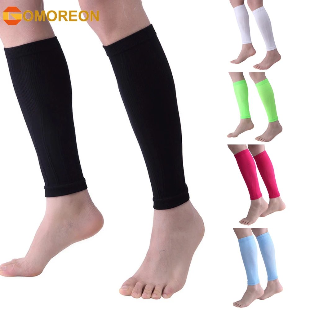 GOMOREON 1Pair Calf Compression Sleeves for Men & Women - Calf Support Leg Compression Socks for Shin Splint & Calf Pain Relief