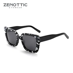 ZENOTTIC 2026 New Square Polarized Sunglasses Women Thick Frame UV400 Protection Acetate Sun Glasses for Ladies Shopping Gift
