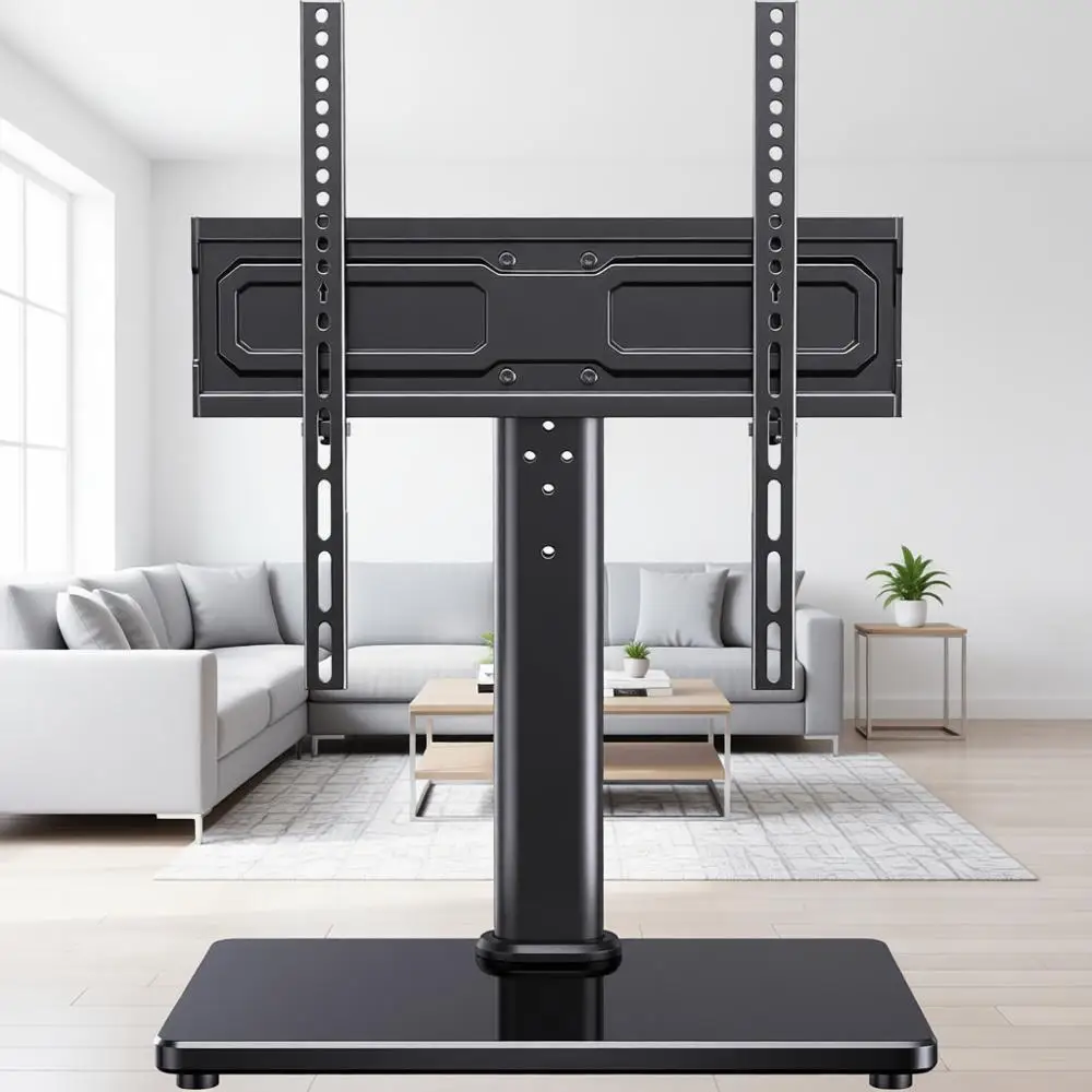 

Поворотная подставка для телевизоров с диагональю 24-60 дюймов, до 99 фунтов, регулируемая по высоте, с основанием из закаленного стекла, VESA 400x400 мм