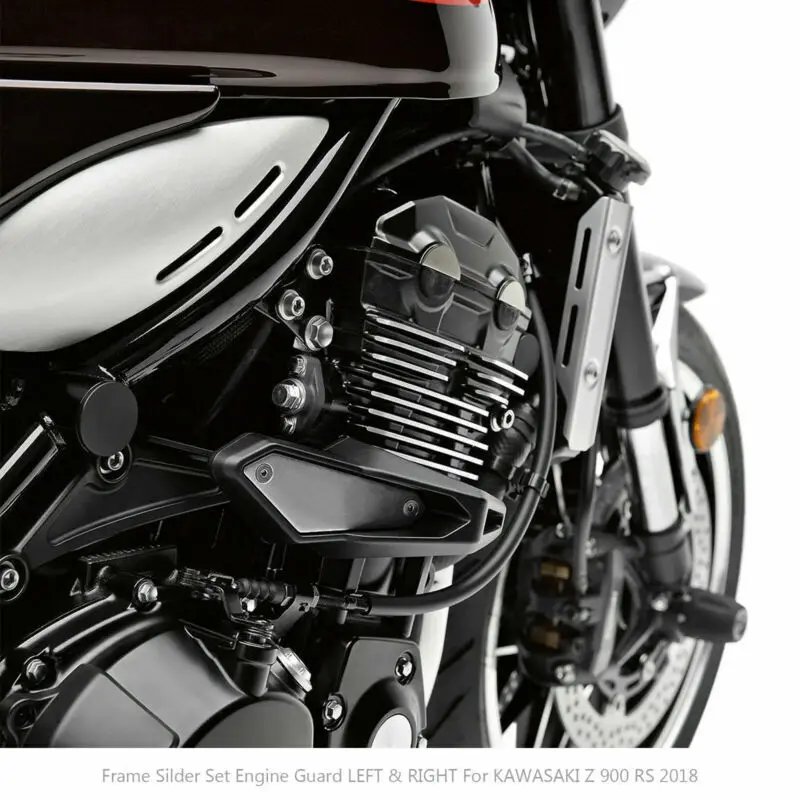 2018 Blk Kawasaki Rahmen Motore SINISTRO E 900 Z Für DIGHT A4 Schutz RS Schieberegler